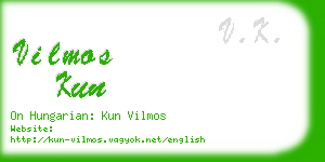vilmos kun business card